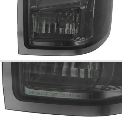 GMC Sierra 3500HD Dually 2015-2018 Smoked Custom LED Tail Lights