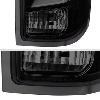Chevy Silverado 2500HD 2015-2019 Black Smoked Custom LED Tail Lights