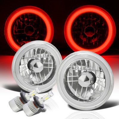 Chevy Chevelle 1971-1973 Red Halo Tube LED Headlights Kit