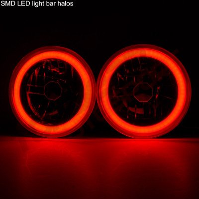 Isuzu Trooper 1984-1986 Red Halo Tube LED Headlights Kit