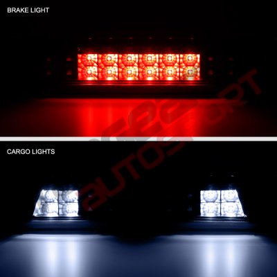GMC Sierra 2014-2018 Black Smoked Full LED Third Brake Light Cargo Light