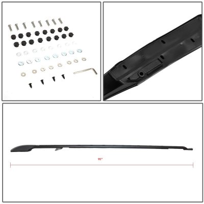 Land Rover LR3 2005-2009 Black Aluminum Roof Rack Rail