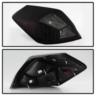 Nissan Altima Sedan 2007-2012 Black Smoked LED Tail Lights