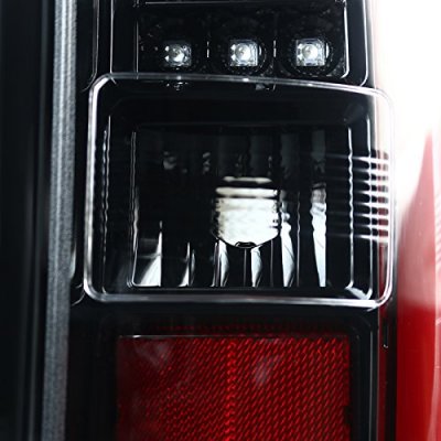 GMC Sierra 2014-2018 Glossy Black LED Tail Lights