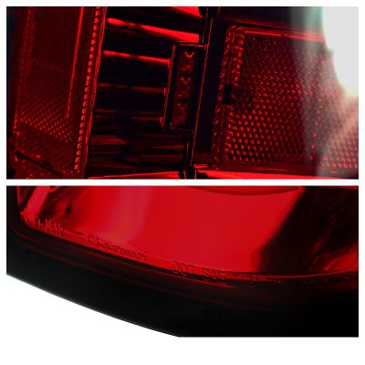 Chevy Silverado 2500HD 2015-2019 Red Smoked LED Tail Lights
