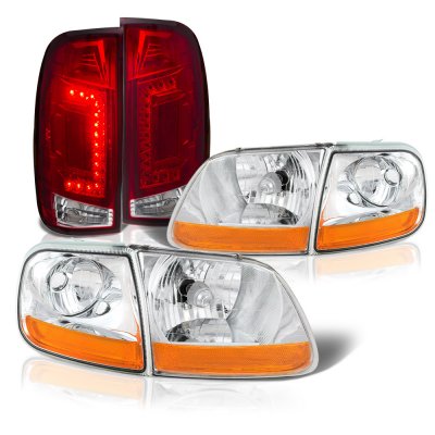 Ford F150 1997-2003 Clear HD Headlights Custom LED Tail Lights