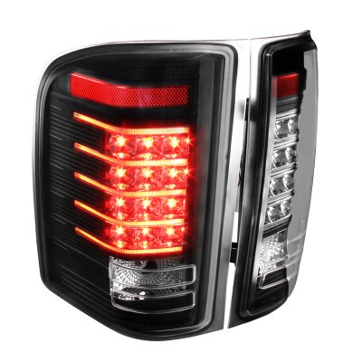 Chevy Silverado 2007-2013 Black LED Tail Lights