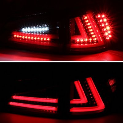 Lexus IS250 2006-2008 Black LED Tail Lights Red Tube