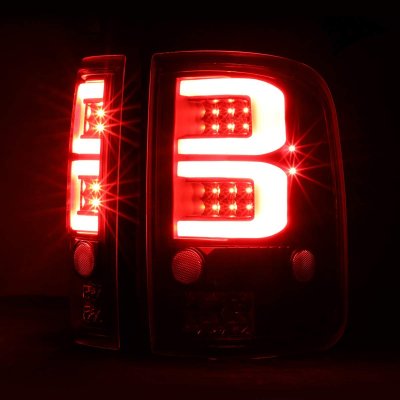 Ford F150 2004-2008 Black Custom Tube LED Tail Lights
