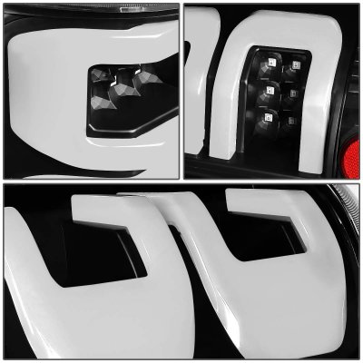 Ford F150 2004-2008 Black Custom Tube LED Tail Lights