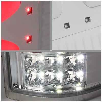 Ford F150 2004-2008 Clear Custom Tube LED Tail Lights