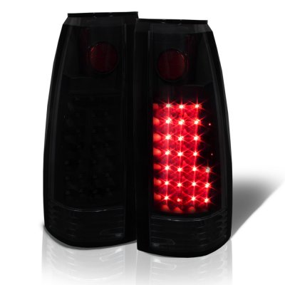 Chevy 2500 Pickup 1988-1998 Black Smoked LED Tail Lights