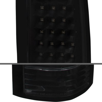 Chevy Suburban 1992-1999 Black Smoked LED Tail Lights