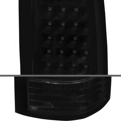 GMC Sierra 1988-1998 Black Smoked LED Tail Lights