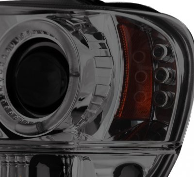 Jeep Grand Cherokee 1999-2004 Smoked Dual Halo Projector Headlights with LED