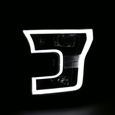 Ford F150 2015-2017 Black Projector Headlights LED DRL