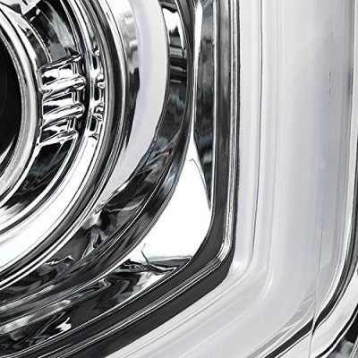 GMC Sierra 1500 2014-2015 LED Tube DRL Projector Headlights