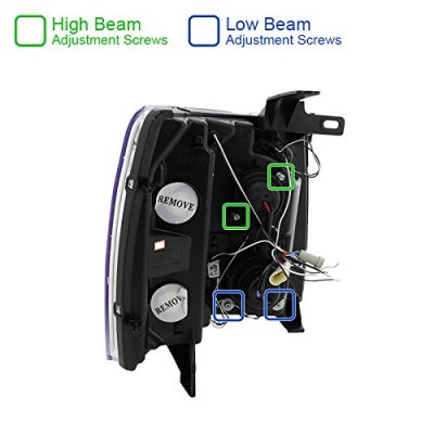 Chevy Silverado 2007-2013 Gloss Black Halo Projector Headlights LED Eyebrow