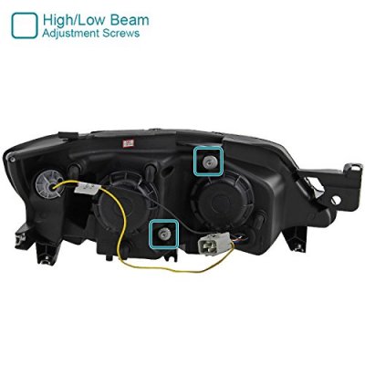 Subaru WRX 2008-2014 Black LED DRL Projector Headlights