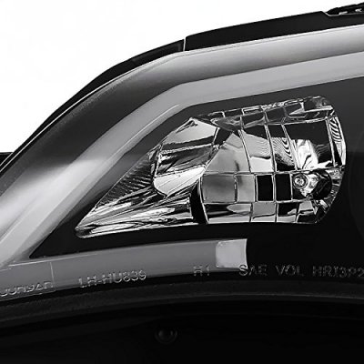 Subaru WRX 2008-2014 Black LED DRL Projector Headlights