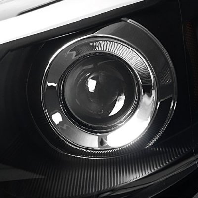 Subaru WRX 2008-2014 Black LED DRL Projector Headlights