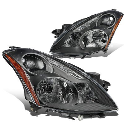 Nissan Altima Sedan 2010-2012 Black Euro Headlights