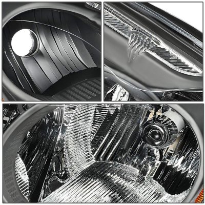 Nissan Altima Sedan 2010-2012 Black Euro Headlights