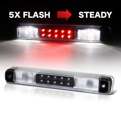 Chevy 3500 Pickup 1988-1998 Black Flash LED Third Brake Light White LED Cargo