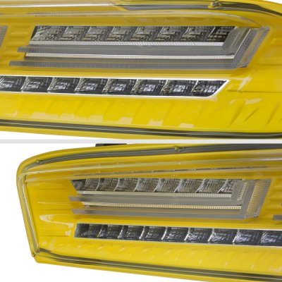 Chevy Camaro 2016-2018 Yellow LED Tail Lights Third Brake Light