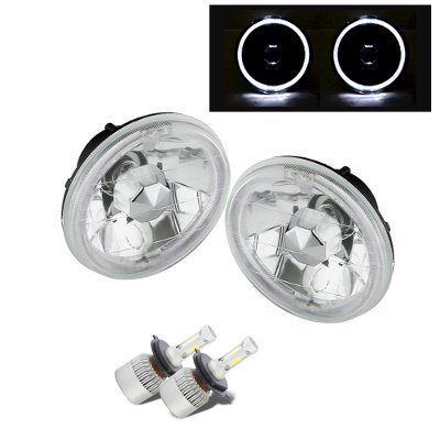 Chevy Chevelle 1964-1970 White Halo LED Headlights Conversion Kit High Beams