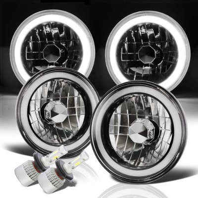 Toyota Pickup 1973-1981 Halo Tube Black Chrome LED Headlights Kit