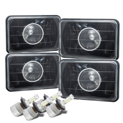 Dodge St Regis 1979-1981 Black LED Projector Headlights Conversion Kit Low and High Beams