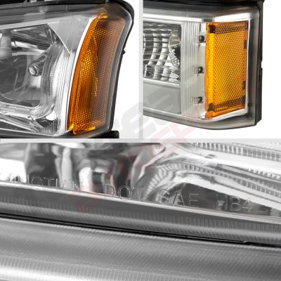 Chevy Silverado 3500 2003-2006 LED DRL Headlights Tube Bumper Lights