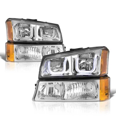 Chevy Silverado 2003-2006 LED DRL Headlights Bumper Lights