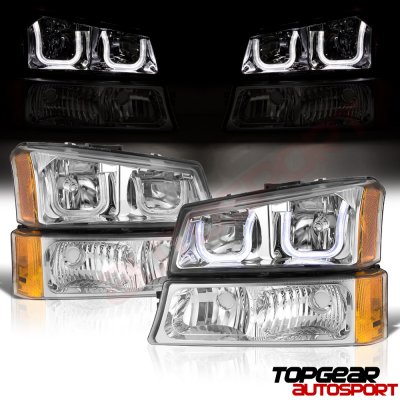 Chevy Silverado 2500HD 2003-2006 LED DRL Headlights Bumper Lights