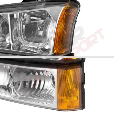 Chevy Silverado 2500HD 2003-2006 LED DRL Headlights Bumper Lights