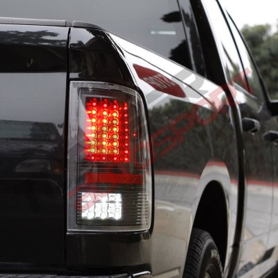 Dodge Ram 2009-2018 Black C-Custom Full LED Tail Lights