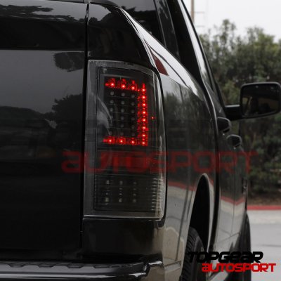 Dodge Ram 2009-2018 Black C-Custom Full LED Tail Lights