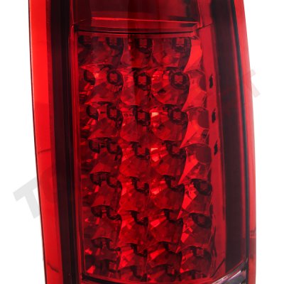 Cadillac Escalade 1999-2000 LED Tail Lights Red Clear