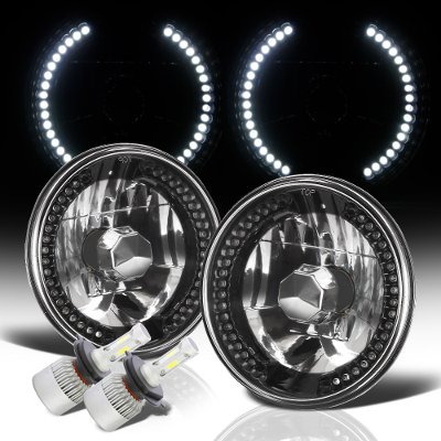 Chevy Van 1974-1977 Black Chrome LED Headlights Kit