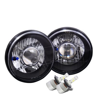 Ford Mustang 1965-1978 Black Chrome LED Projector Headlights Kit