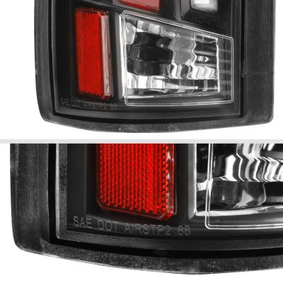 GMC Jimmy Full Size 1992-1994 Black Tube LED Tail Lights