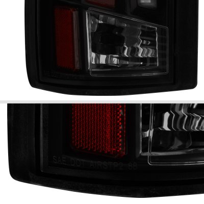 GMC Jimmy Full Size 1992-1994 Black Smoked Tube LED Tail Lights