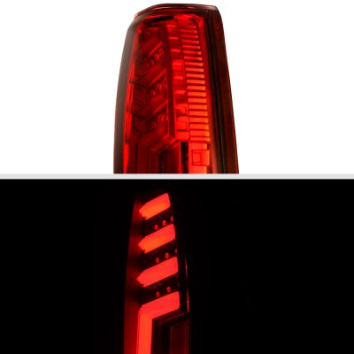 GMC Sierra 3500 1988-1998 Tube LED Tail Lights Red
