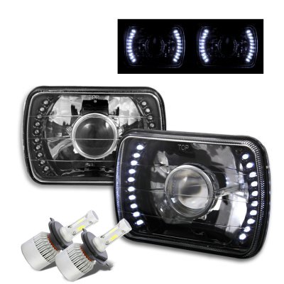 Oldsmobile Bravada 1991-1994 LED Black Chrome LED Projector Headlights Kit