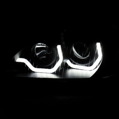 Freightliner Columbia 2005-2017 Black Projector Headlights LED DRL