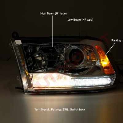 Dodge Ram 3500 2010-2018 Projector Headlights Premium LED DRL Signal Lights