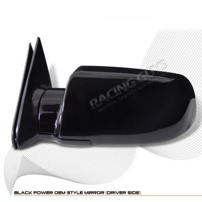 Chevy Tahoe 1995-1999 Black Powered Left Driver Side Mirror