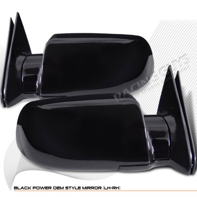 GMC Sierra 1988-1998 Black Powered Side Mirrors