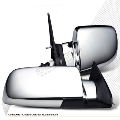 Chevy 1500 Pickup 1988-1998 Chrome Powered Side Mirrors 
